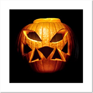 Scary Halloween Pumpkin Art Posters and Art